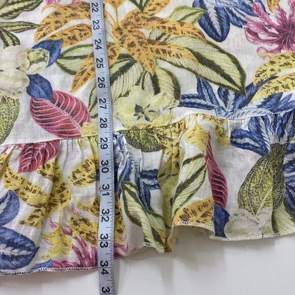 Floral Linen Oversized Top Lagenlook Beachy - Picture 8 of 10